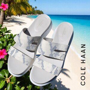 Cole Haan 9 B Slides Sandals Zero Grand White